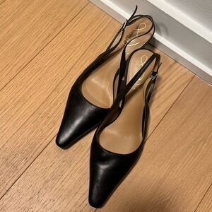 Sam Edelman Black Leather Bianka Slingback